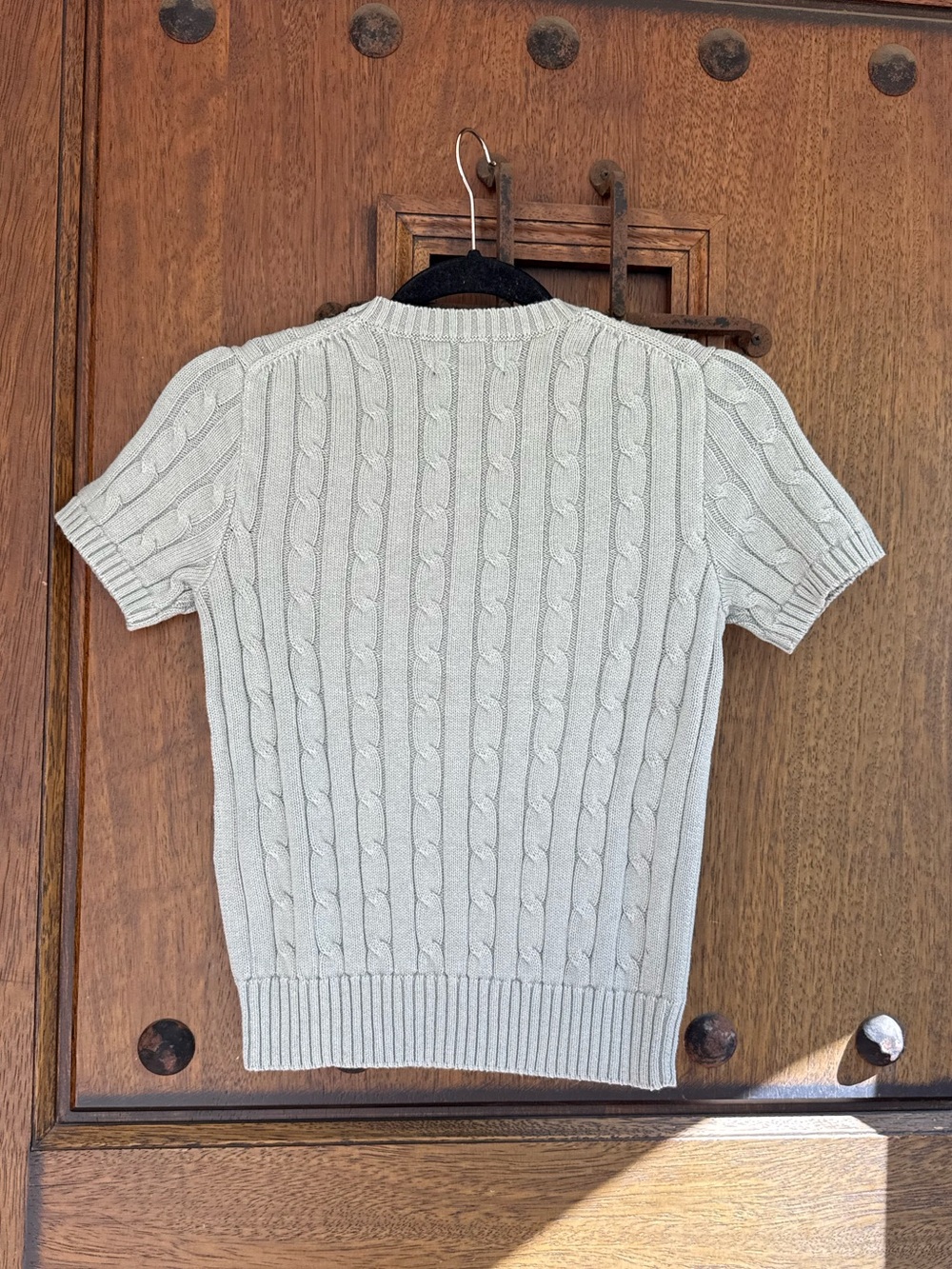 Ralph Lauren Grayish Green Cable-Knit Crewneck Sweater Size XS - Picture 5 of 5